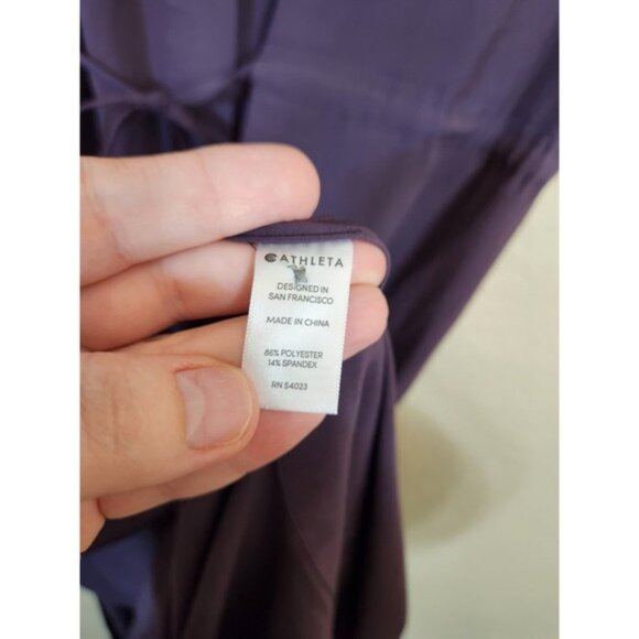 Athleta Womens Maxi Dress Pockets Sleeveless Drawstring Waist Purple Size L - Picture 5 of 7